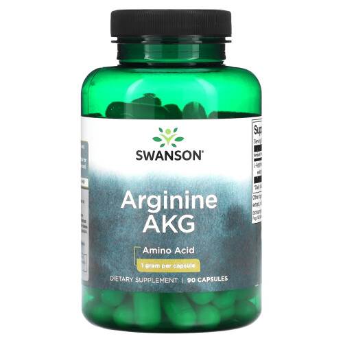 Swanson, Arginin AKG, 1 g, 90 Kapseln