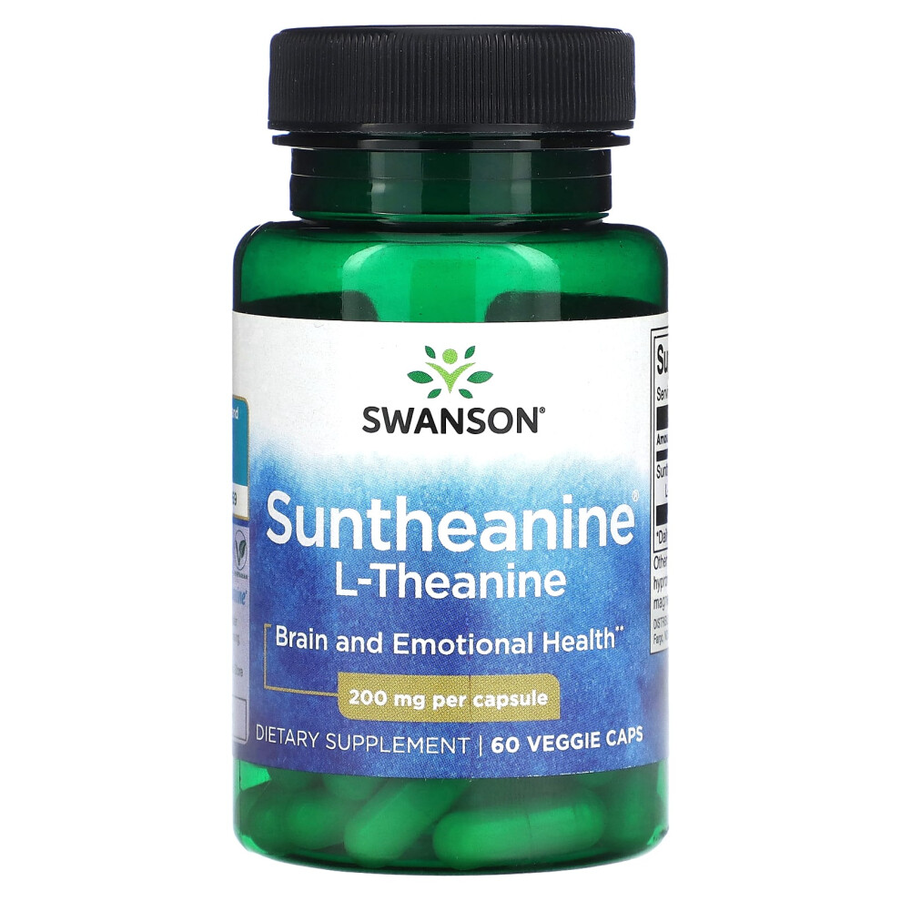 Swanson , Suntheanine L-Theanine, 200 Mg, 60 Veggie Caps