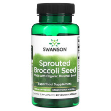 Swanson, Gekeimter Brokkoli Samen, 400 mg, 60 Veggie Kapseln
