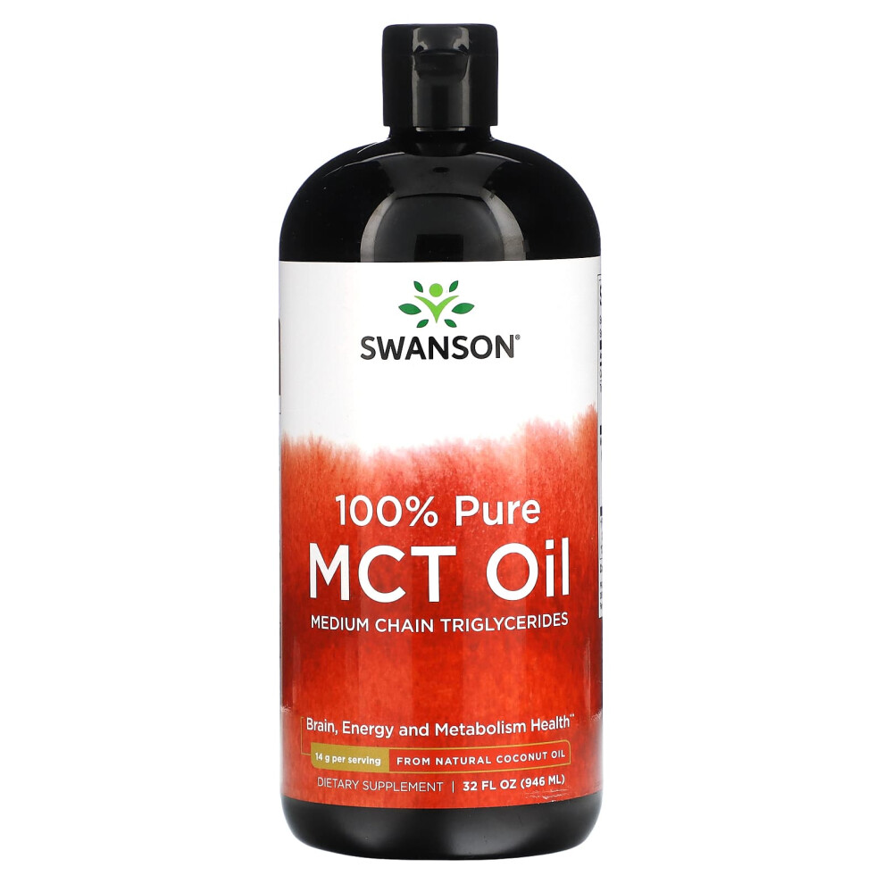 Swanson , 100% Pure Mct Oil, 14 G, 32 Fl Oz (946 Ml)