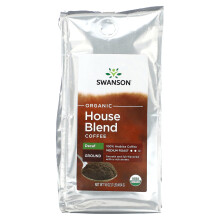 Swanson Health Products Café molido Organic House Blend descafeinado 454 g - tueste medio
