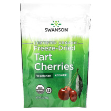 Swanson, Cerises Acidulées Lyophilisées Certifiées Biologiques, 2 oz (56 g)