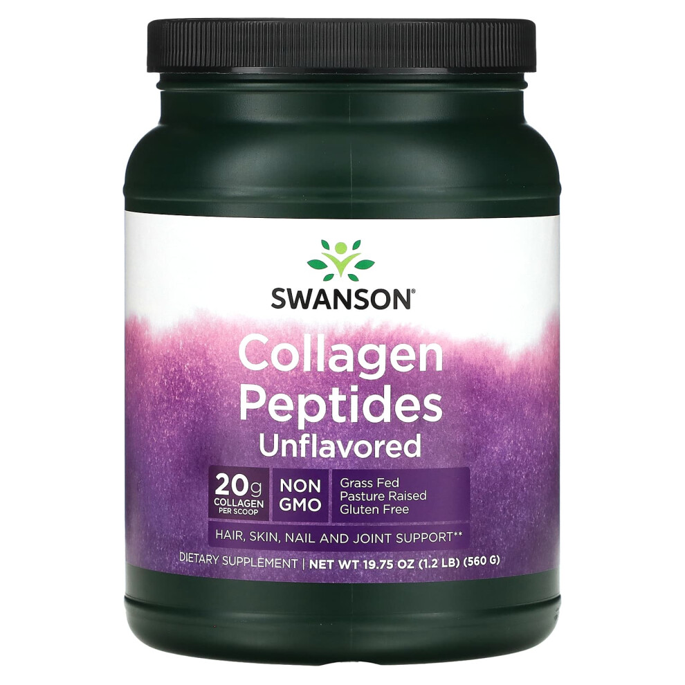 Swanson , Collagen Peptides, Unflavored, 20 G 1.2 Lb (560 G)