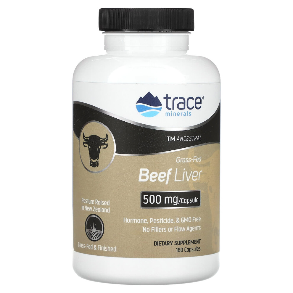 Trace Minerals Â¬Ã Trace Minerals Ã, Tm Ancestral, Grass-Fed Beef Liver, 500 Mg 180 Capsules