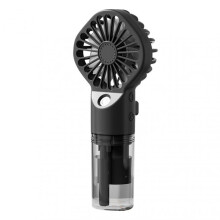 (Black)Mini Portable Fan Summer Cooling Portable Humidifier Spray Fan for Office