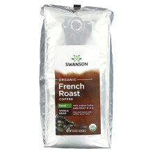Swanson, Café Torréfié Français Biologique, Grains Entiers, Torréfaction Foncée, Décaféiné, 16 oz (454 g)