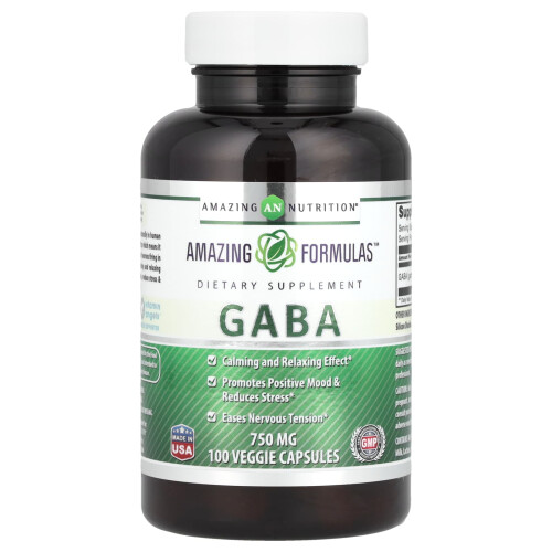 Amazing Nutrition, GABA, 750 mg, 100 Gemüsekapseln