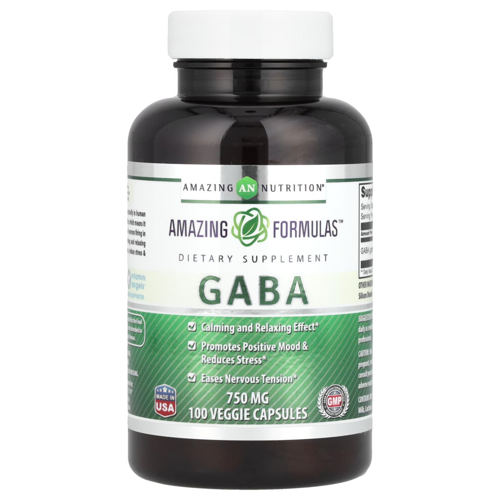 Amazing Nutrition , Gaba, 750 Mg, 100 Veggie Capsules