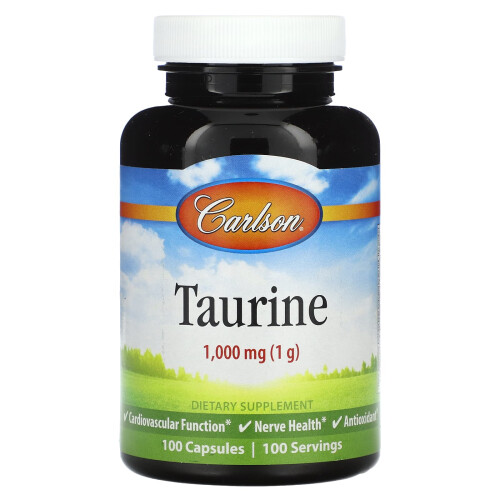 Carlson, Taurin, 1.000 mg, 100 Kapseln