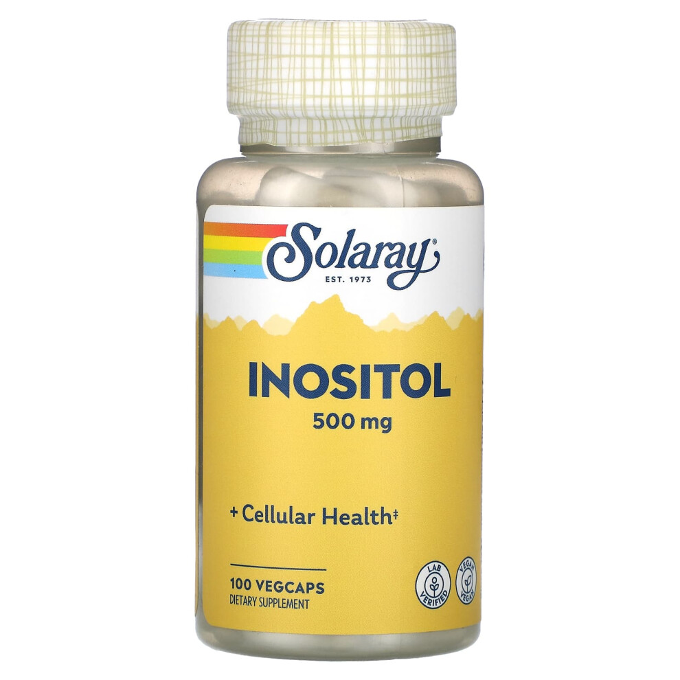 Solaray , Inostitol, 500 Mg, 100 Vegcaps