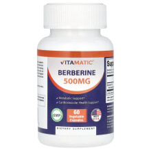 Vitamatic, Berberin, 500 mg, 60 pflanzliche Kapseln