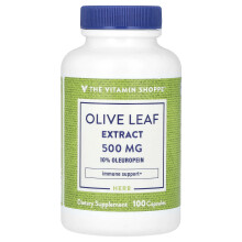 The Vitamin Shoppe, Olivenblattextrakt, 500 mg, 100 Kapseln