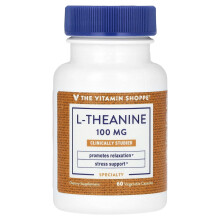 The Vitamin Shoppe, L-Theanin, 100 mg, 60 Pflanzenkapseln