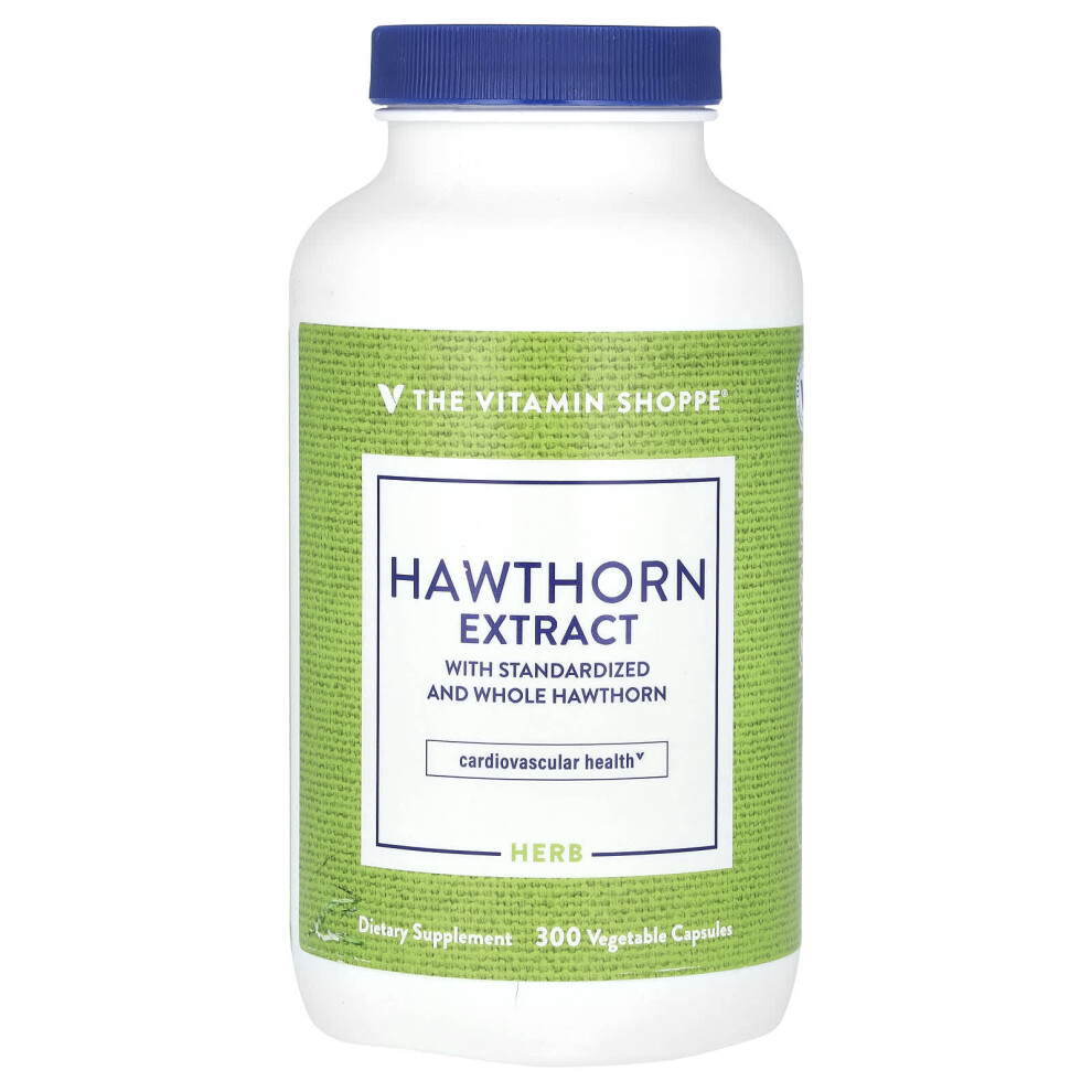 The Vitamin Shoppe , Hawthorn Extract, 300 Vegetable Capsules