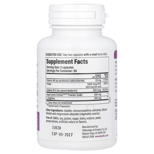 Kyolic, Aged Garlic Extract, Formel 108, 100 Kapseln 1