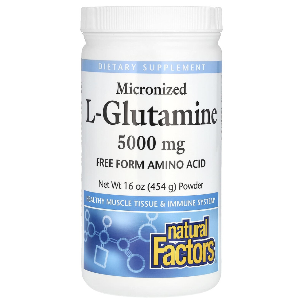 Photos - Vitamins & Minerals Natural Factors , Micronized L-Glutamine Powder, 16 oz (454 g)