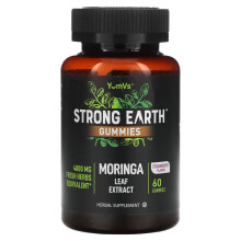 YumV's, Strong Earth Gummies, Moringa-Blatt-Extrakt, Erdbeere, 4.000 mg, 60 Gummis (2.000 mg pro Gummibärchen)
