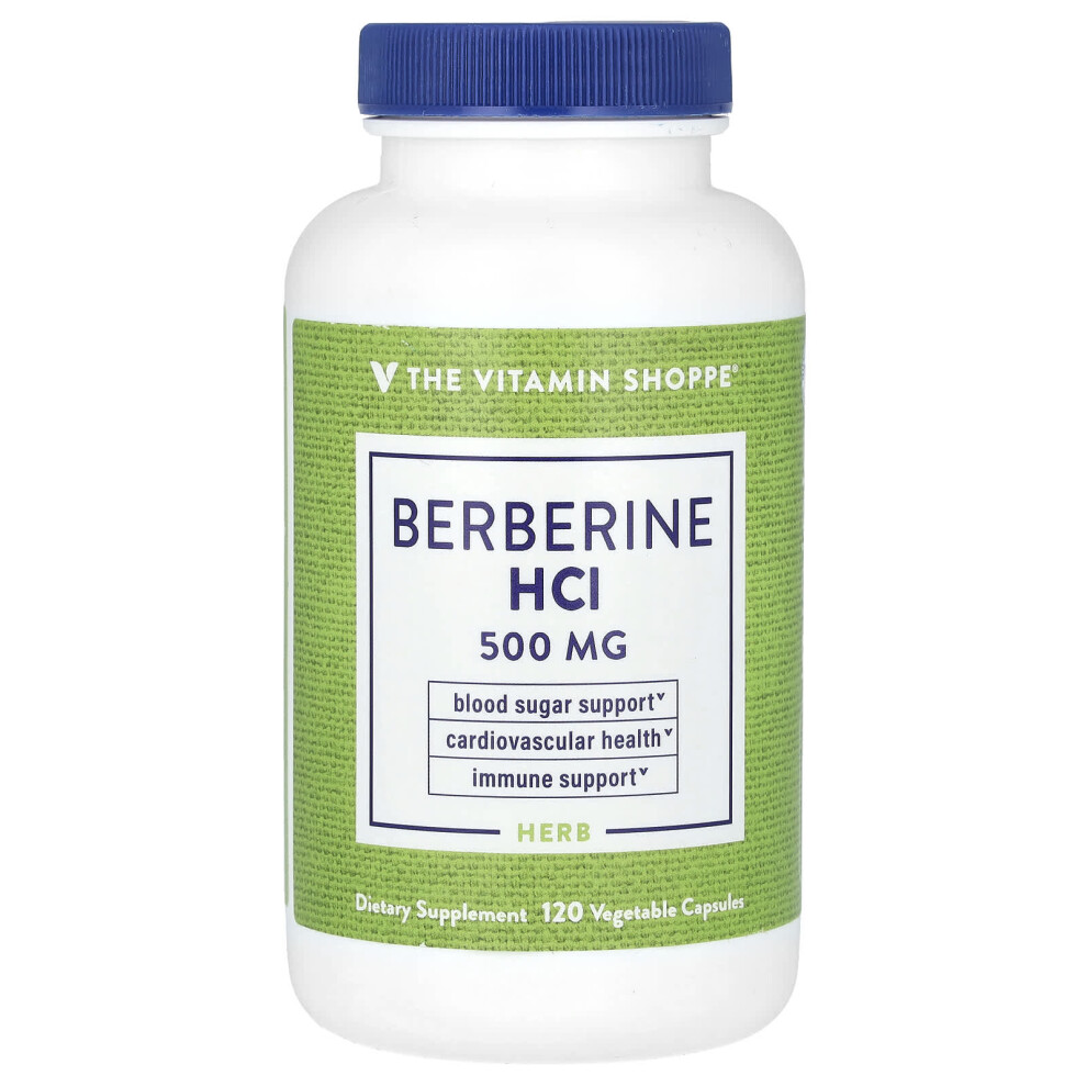 The Vitamin Shoppe , Berberine Hci, 500 Mg, 120 Vegetable Capsules