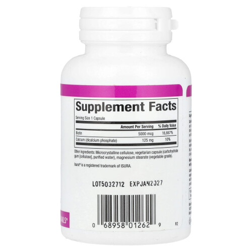 Natural Factors, Biotin, 5.000 mcg, 60 vegetarische Kapseln 1