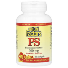 Natural Factors, PS, Phosphatidylserin, 100 mg, 30 Softgels