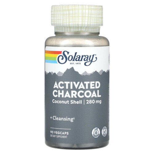 Solaray, Aktivkohle, 280 mg, 90 VegCaps