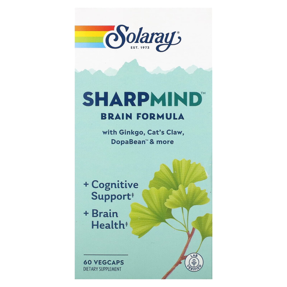 Solaray , Sharpmind, Brain Formula, 60 Vegcaps