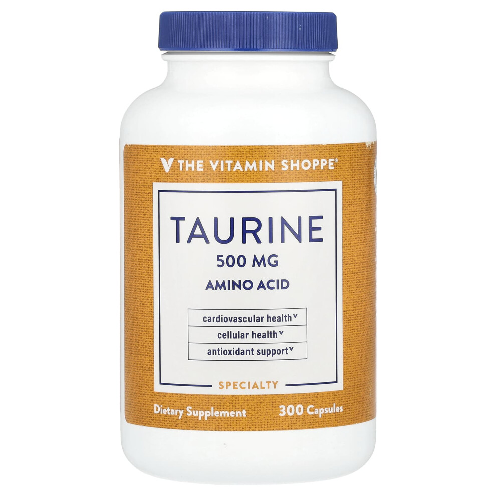 The Vitamin Shoppe , Taurine, 500 Mg, 300 Capsules