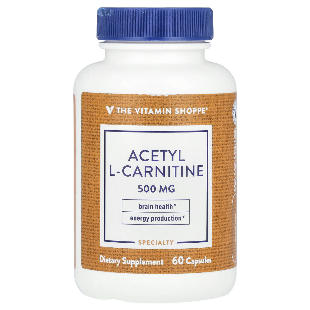 The Vitamin Shoppe , Acetyl L-Carnitine, 500 Mg, 60 Capsules