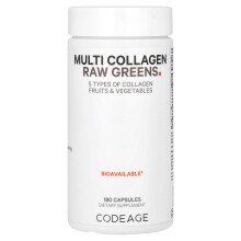 Codeage, Multi-Collagène Verts Crus, 180 Gélules
