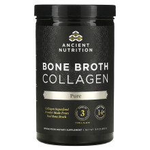 Ancient Nutrition Collage Poeder, Bone Broth Collage, Pure, Gehydrolyseerde Multi Collage Peptiden, Ondersteunt Huid en Nagels