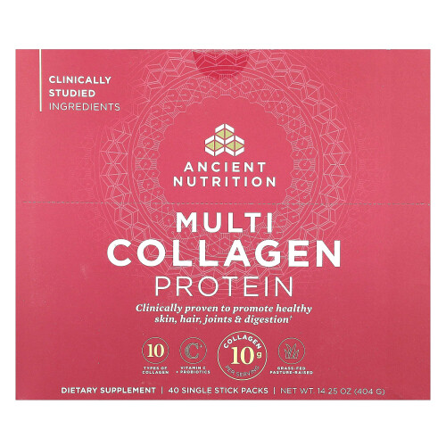 Ancient Nutrition, Multi Collagen Protein, 40 Einzel-Stick-Packungen, je 0,36 oz (10,1 g)