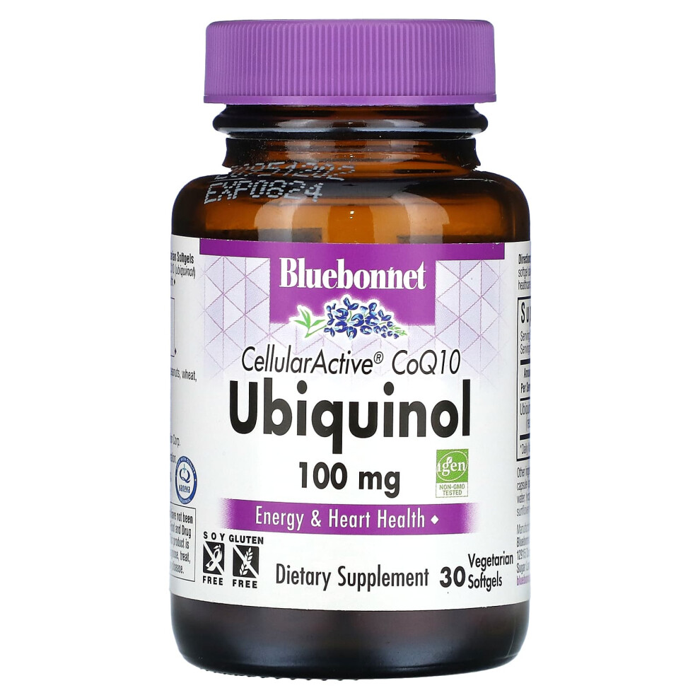 Bluebonnet Nutrition , Cellularactive Coq10, Ubiquinol, 100 Mg, 30 Vegetarian Softgels