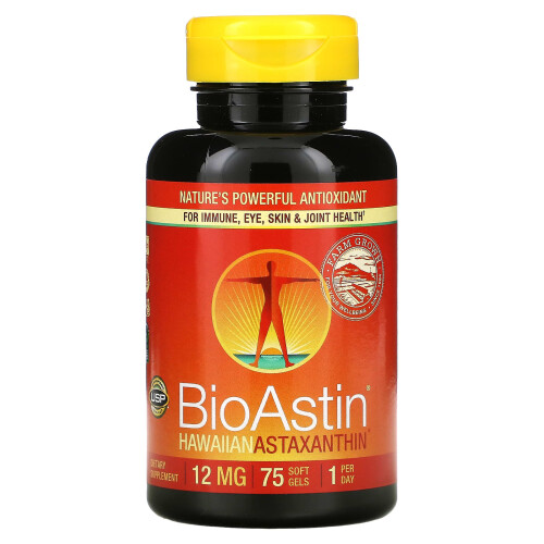 Nutrex Hawaii, BioAstin, Astaxanthine Hawaïenne, 12 mg, 75 Softgels