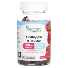Doctor's Finest, Kollagen & Biotin, Himbeere, 90 Gummis