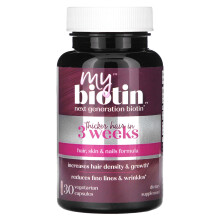 Purity Products, MyBiotin, Haar-, Haut- & Nägel-Formel, 30 vegetarische Kapseln