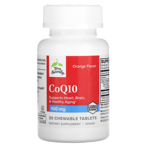 Terry Naturally, CoQ10, Orange, 100 mg, 30 Chewable Tablets 2