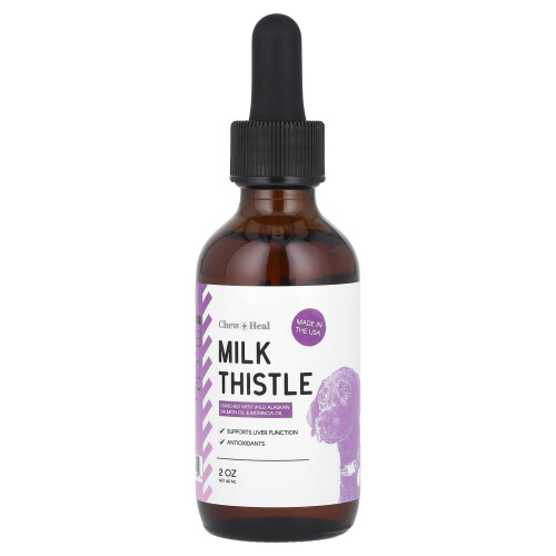 Chew + Heal, Mariendistel, Für Hunde, 2 oz (60 ml)