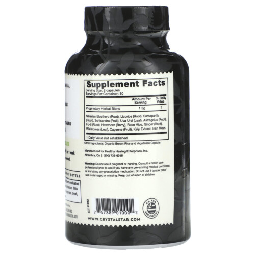 Crystal Star, Adrenal Support, 60 Vegetarian Capsules 1