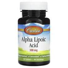Carlson, Alpha Liponsäure, 300 mg, 90 Tabletten