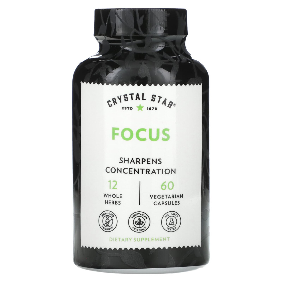 Crystal Star , Focus, 60 Vegetarian Capsules