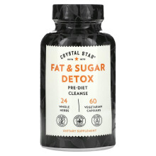 Crystal Star, Détox Graisse & Sucre, 60 Gélules Végétariennes