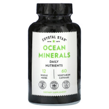 Crystal Star, Ozeanmineralien, 60 Vegetarische Kapseln