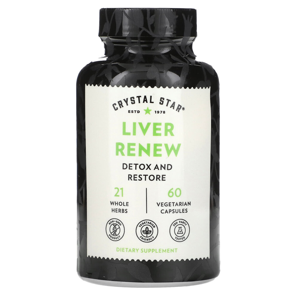 Crystal Star , Liver Renew, 60 Vegetarian Capsules