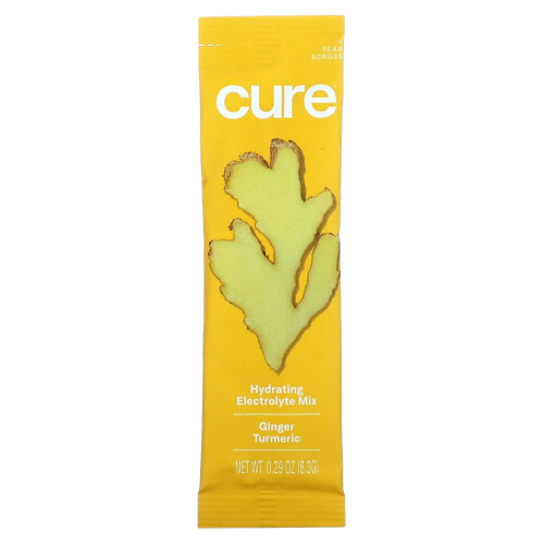 Cure Hydration, Hydrating Electrolyte Mix, Ginger Turmeric, 14 Packets, 0.29 oz (8.3 g) Each 2