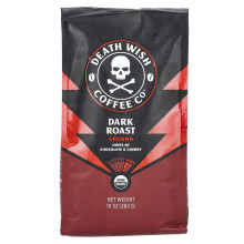 Death Wish Coffee, Moulu, Torréfaction Foncée, 10 oz (283 g)