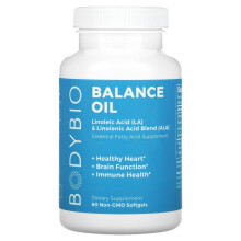 BodyBio, Balance Öl, Linolsäure (LA) & Linolensäure-Mischung (ALA), 60 Nicht-GVO Weichkapseln