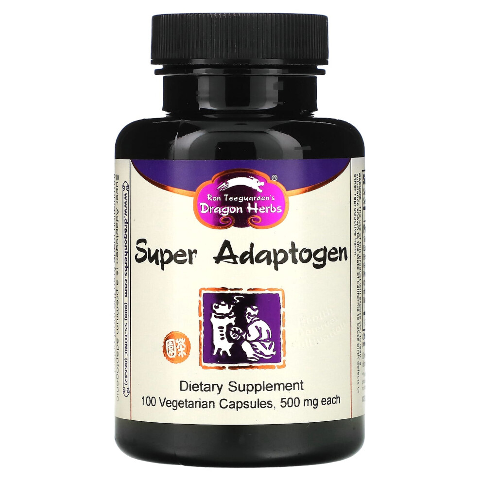 Dragon Herbs , Super Adaptogen, 500 Mg, 100 Vegetarian Capsules