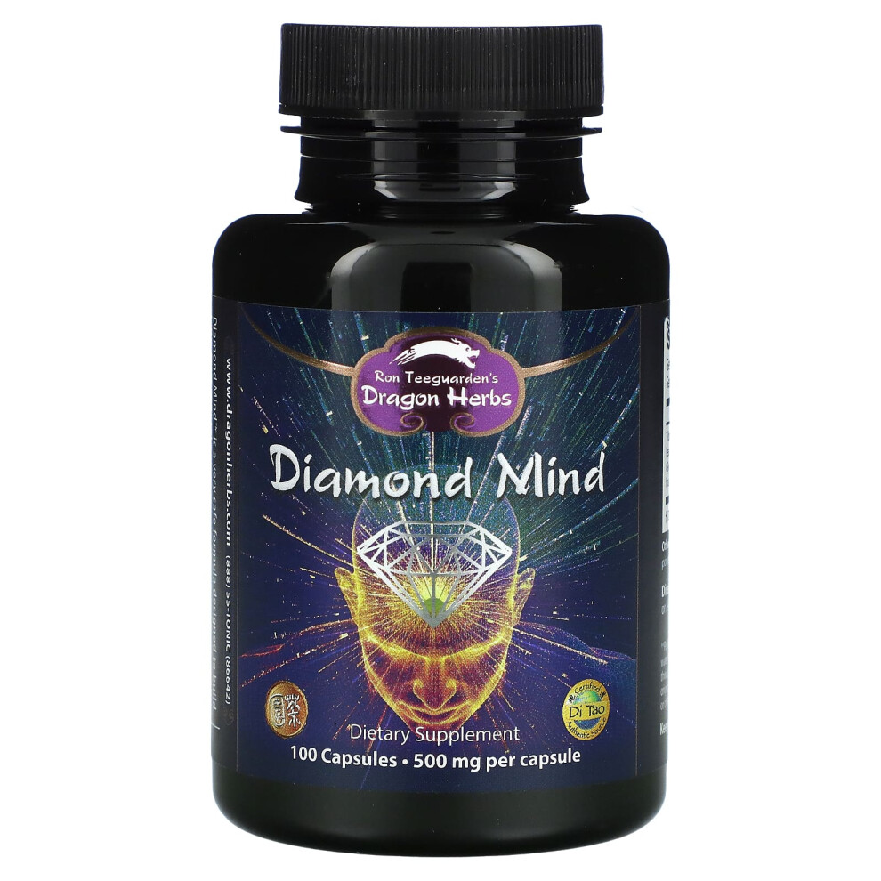 Dragon Herbs , Diamond Mind, 500 Mg, 100 Capsules