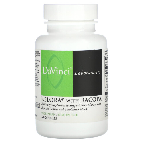 DaVinci Laboratories du Vermont, Relora avec Bacopa, 60 Gélules