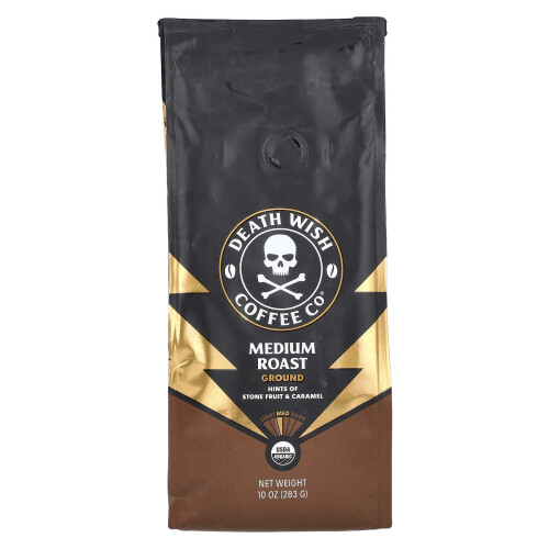 Death Wish Coffee, Moulu, Torréfaction Moyenne, 10 oz (283 g)